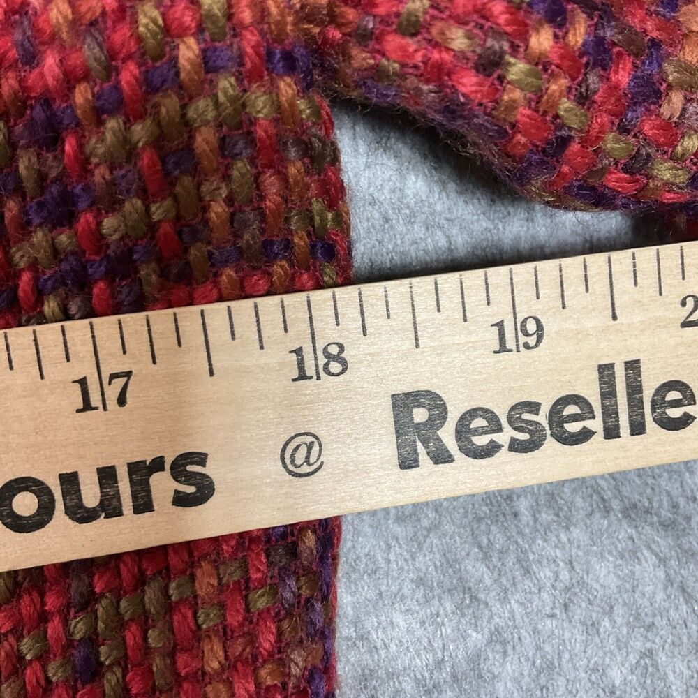 Coldwater Creek Jacket Womens Medium Red Pockets Wool Blend Open Front Capsule - Picture 6 of 10